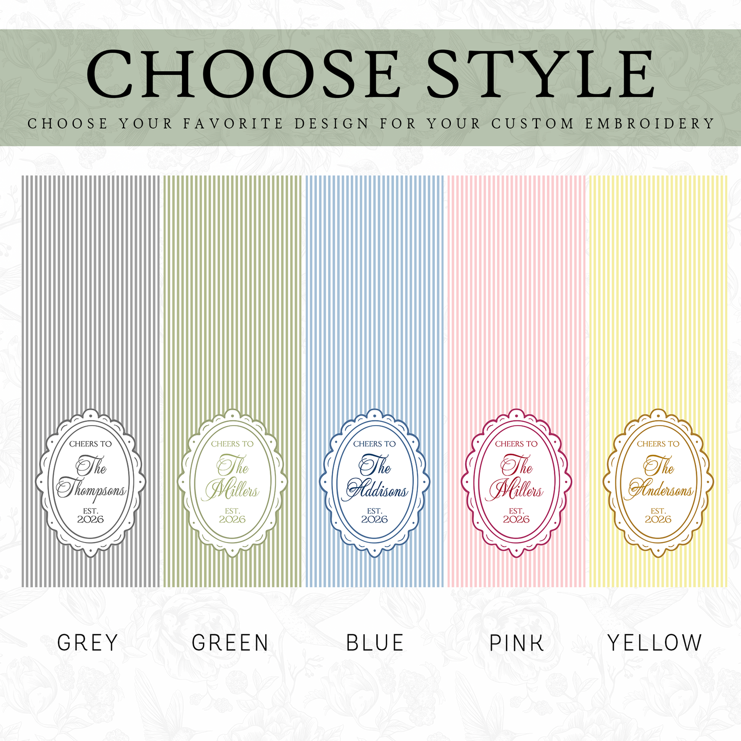 Personalized Linen striped bar or event Sign, Custom Wedding Welcome Sign, Linen Bar Menu Banner