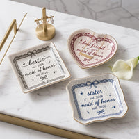 Personalised Bestie Trinket Dish, Jewelry Ring Dish, Ceramic Trinket Tray for Best Friend