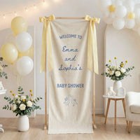 Baby Shower Welcome Banner Stand Personalized Baby Shower Welcome Sign Custom Name Party Decor