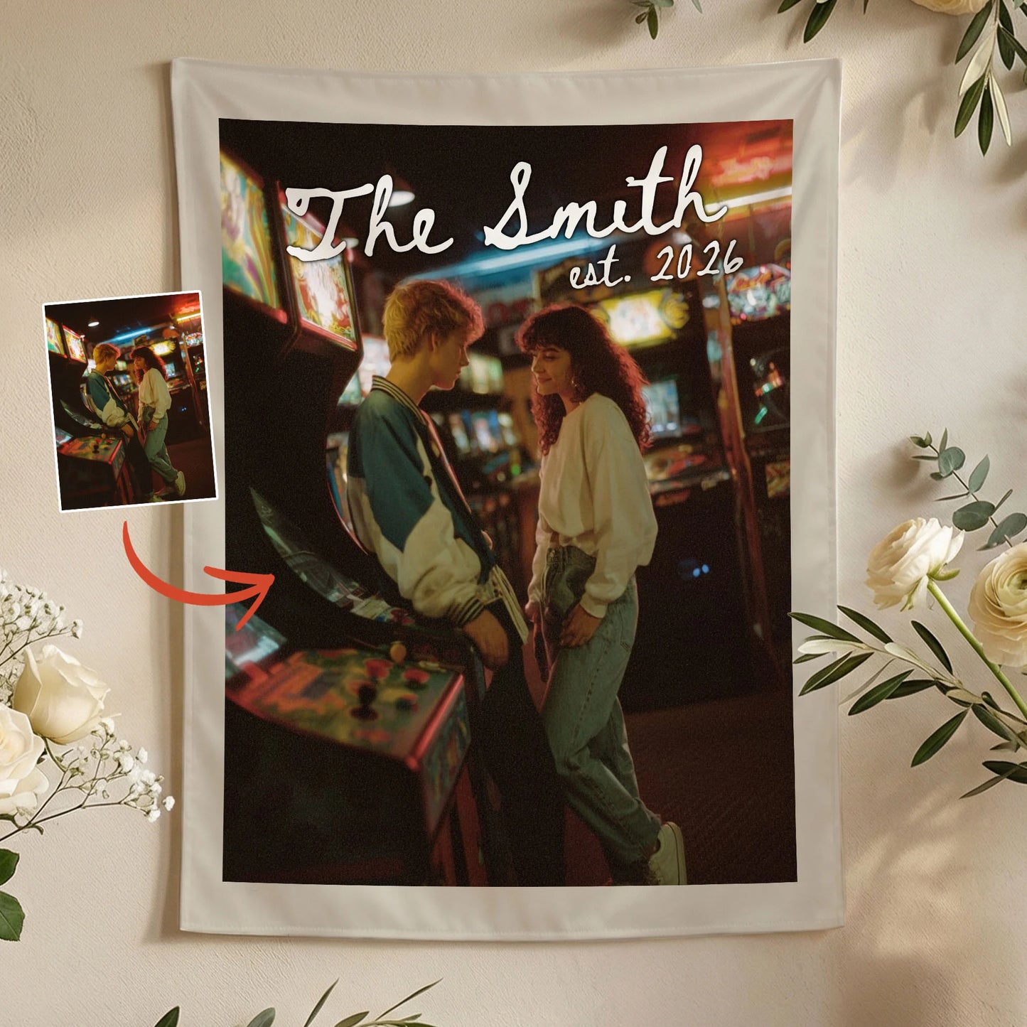 Custom Wedding Photo Banner Personalized Couple Photo Backdrop Engagement Party Wedding Banner