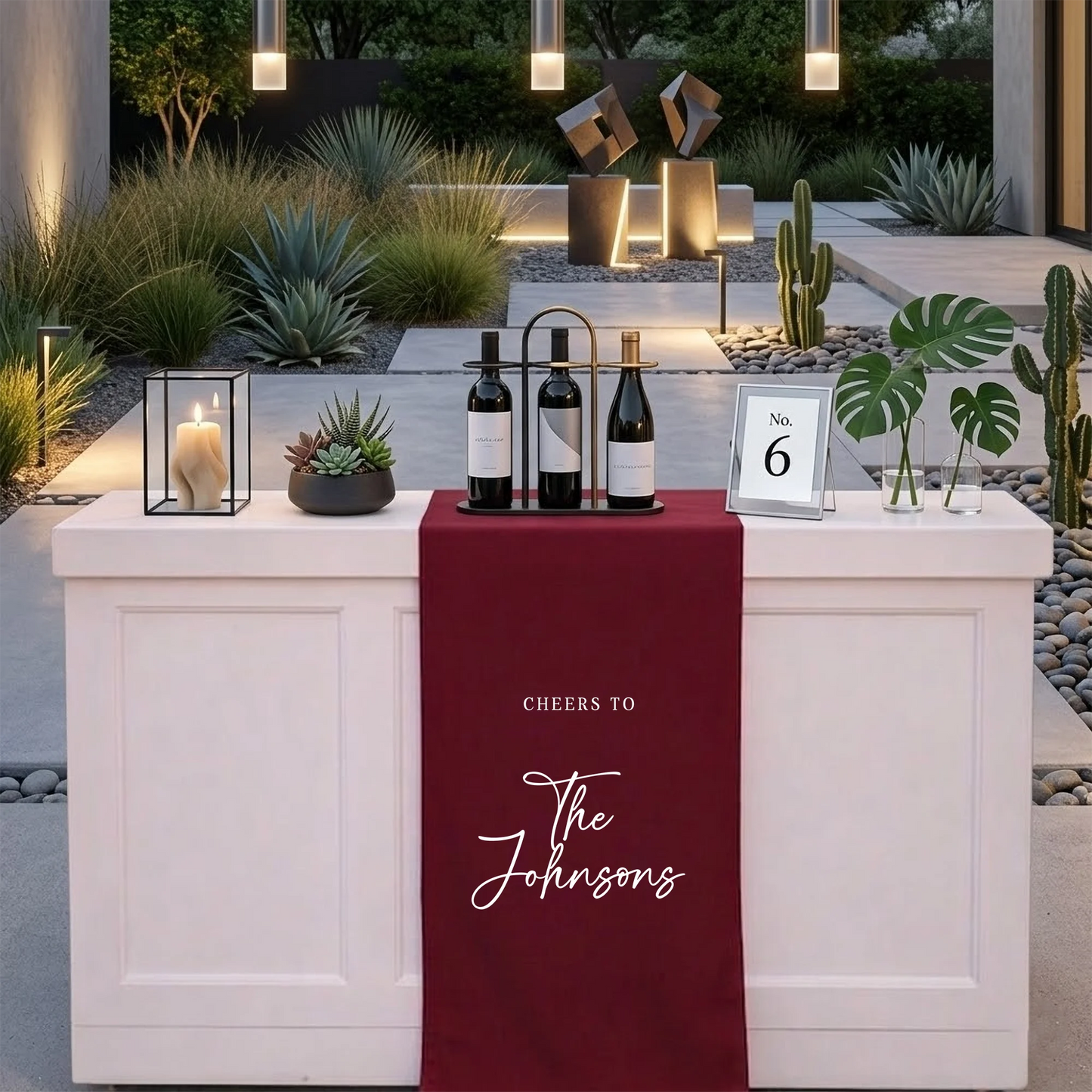 Wedding Table Runner Personalized Last Name Wedding Table Decor Custom Wedding Reception Runner