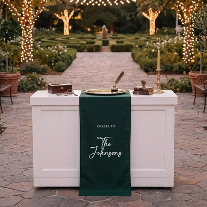 Wedding Table Runner Personalized Last Name Wedding Table Decor Custom Wedding Reception Runner