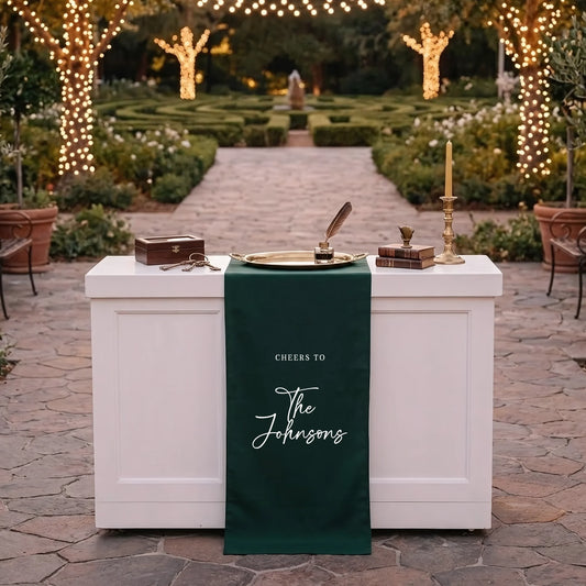 Wedding Table Runner Personalized Last Name Wedding Table Decor Custom Wedding Reception Runner