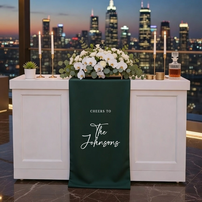 Wedding Table Runner Personalized Last Name Wedding Table Decor Custom Wedding Reception Runner