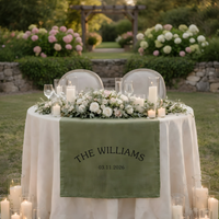 Personalized Wedding Table Runner Custom Family Name Wedding Decor Head Table Linen Runner