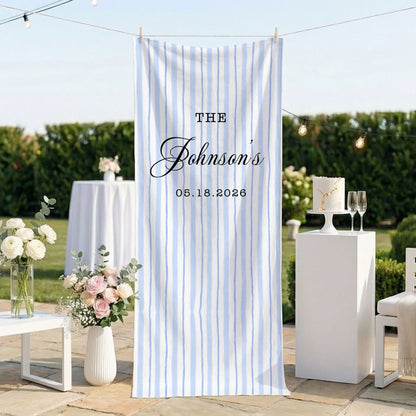 Wedding Banner Stand Personalized Wedding Welcome Sign Custom Name Wedding Backdrop Decor