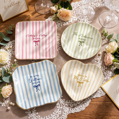 Personalized Locked Ring Dish Wedding Gift for Couple