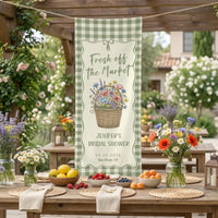 Farmers Market Bridal Shower Banner Personalized Floral Bridal Shower Welcome Banner Custom Name Decor