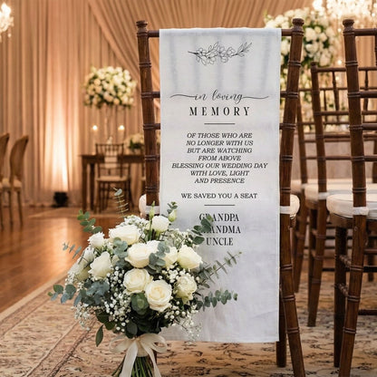 In Loving Memory Wedding Chair Sign Reserved Memorial Seat Sign Personalized Wedding Ceremony Decor