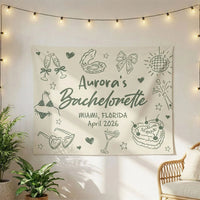 Bachelorette Party Banner Personalized Custom Name Bachelorette Backdrop Bridal Party Celebration Banner
