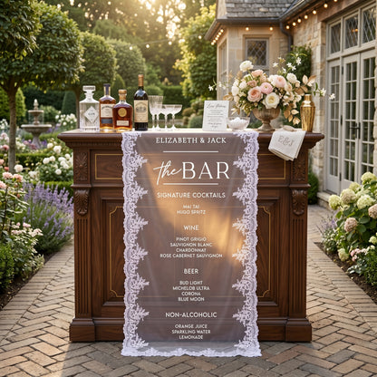 Custom Lace Wedding Welcome Sign, Personalized Lace Wedding Sign, Wedding Decor, Rustic Lace Sign, Bridal Shower Sign