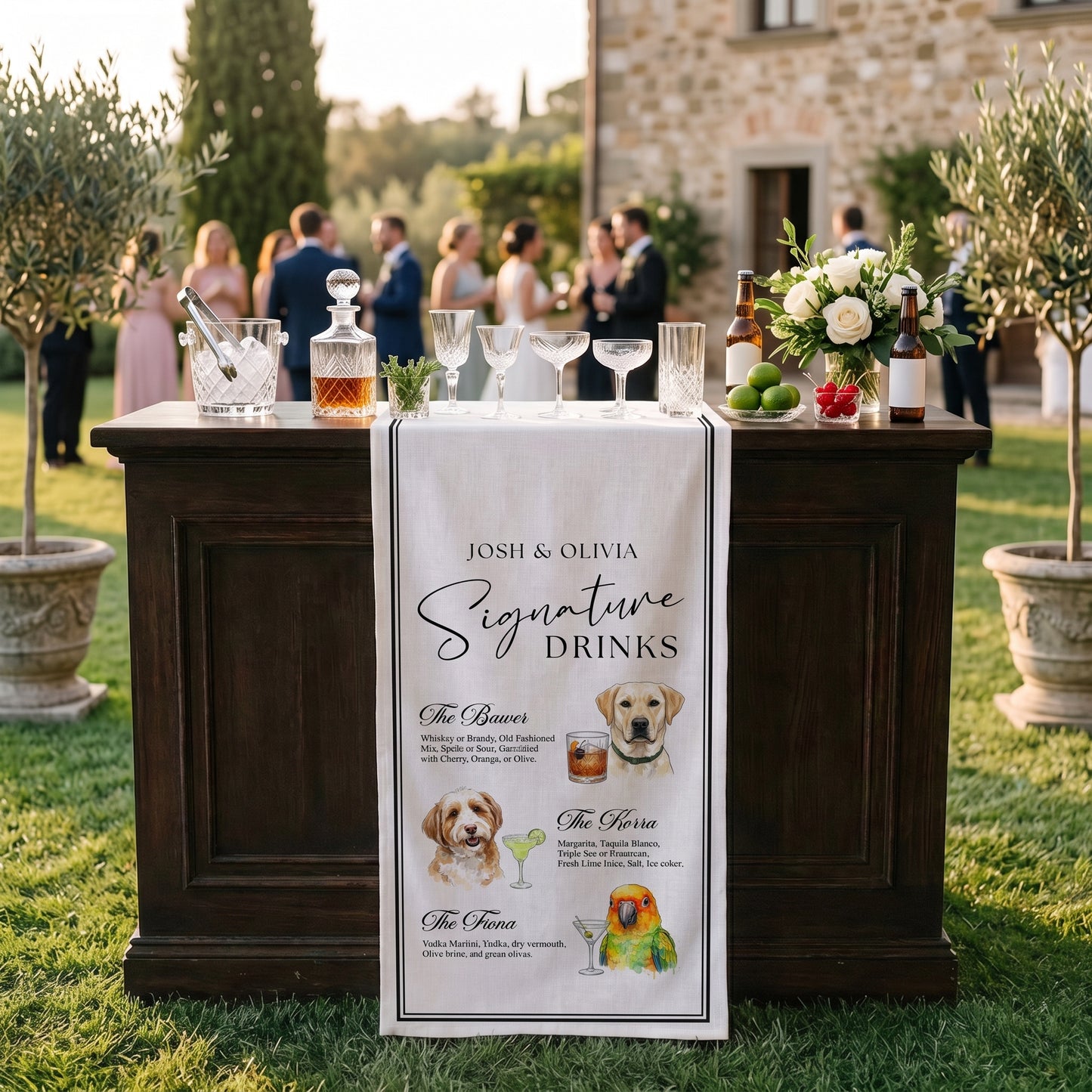 Custom Pet Signature Cocktail, Dog Custom Drink Sign, Pet Bar Menu Sign Decoration