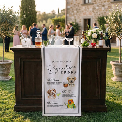 Custom Pet Signature Cocktail, Dog Custom Drink Sign, Pet Bar Menu Sign Decoration