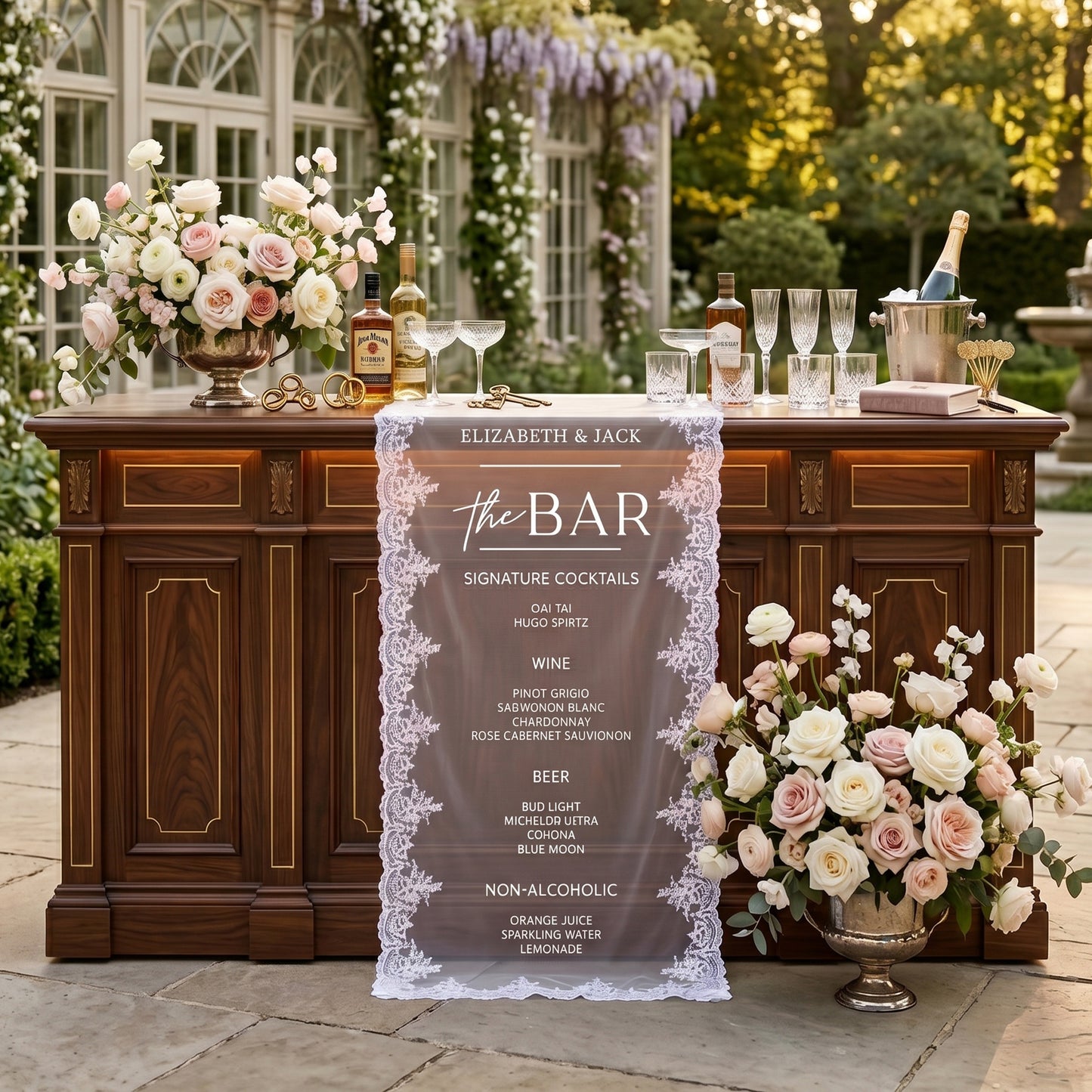 Custom Lace Wedding Welcome Sign, Personalized Lace Wedding Sign, Wedding Decor, Rustic Lace Sign, Bridal Shower Sign