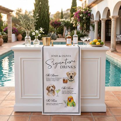 Custom Pet Signature Cocktail, Dog Custom Drink Sign, Pet Bar Menu Sign Decoration