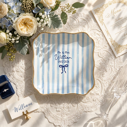 Personalized Locked Ring Dish Wedding Gift for Couple
