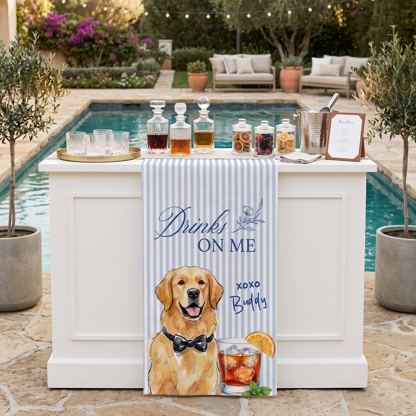 Custom Pet Signature Cocktail, Dog Custom Drink Sign, Pet Bar Menu Sign (Copy)