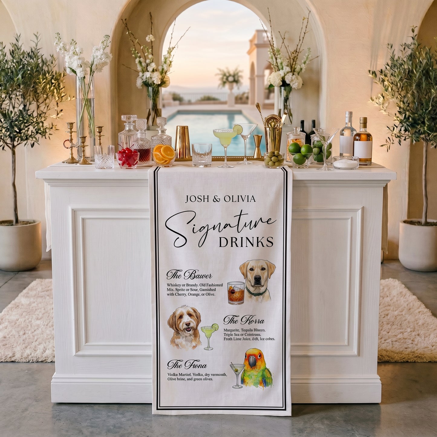 Custom Pet Signature Cocktail, Dog Custom Drink Sign, Pet Bar Menu Sign Decoration