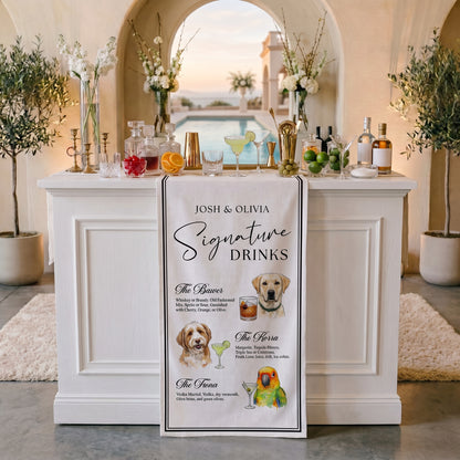 Custom Pet Signature Cocktail, Dog Custom Drink Sign, Pet Bar Menu Sign Decoration