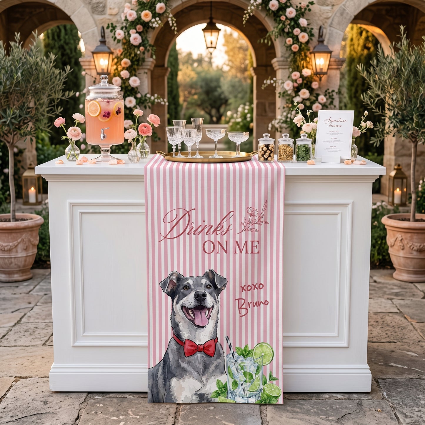 Custom Pet Signature Cocktail, Dog Custom Drink Sign, Pet Bar Menu Sign (Copy)