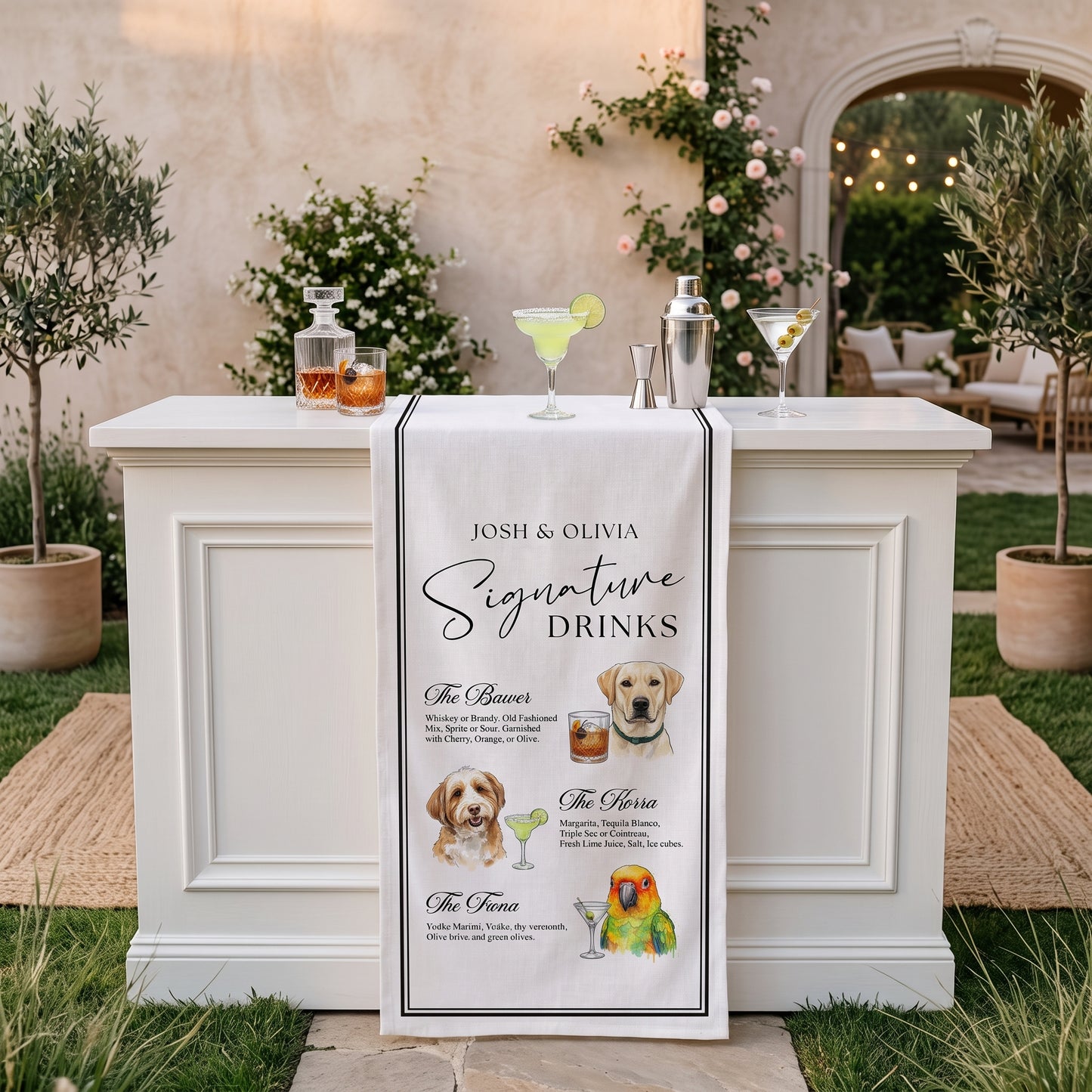 Custom Pet Signature Cocktail, Dog Custom Drink Sign, Pet Bar Menu Sign Decoration