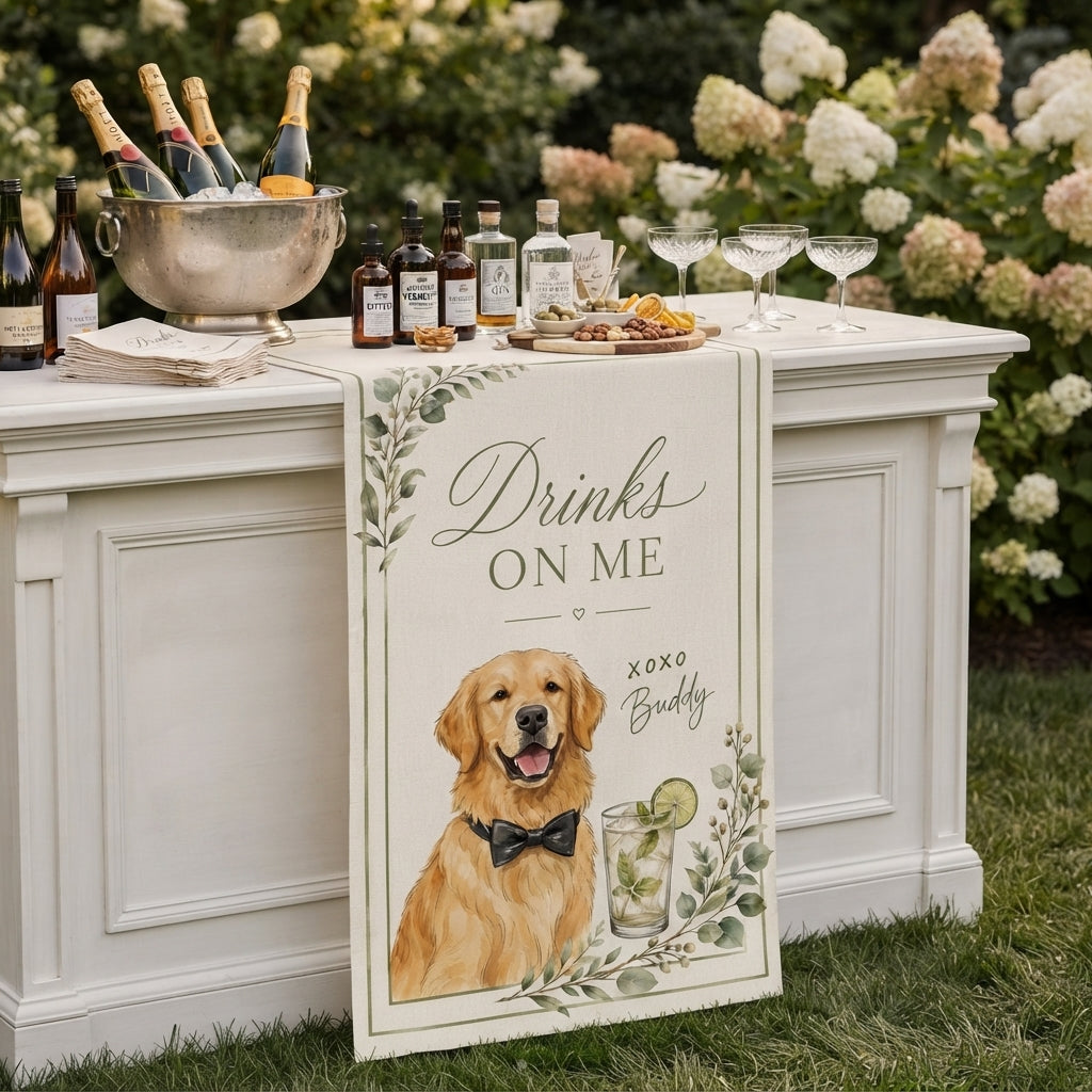 Custom Pet Signature Cocktail, Personalized Dog Custom Drink Sign, Pet Bar Menu Sign For Decoration