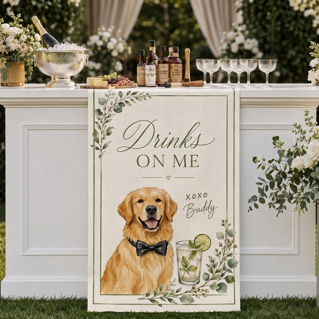 Custom Pet Signature Cocktail, Personalized Dog Custom Drink Sign, Pet Bar Menu Sign For Decoration