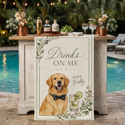 Custom Pet Signature Cocktail, Personalized Dog Custom Drink Sign, Pet Bar Menu Sign For Decoration