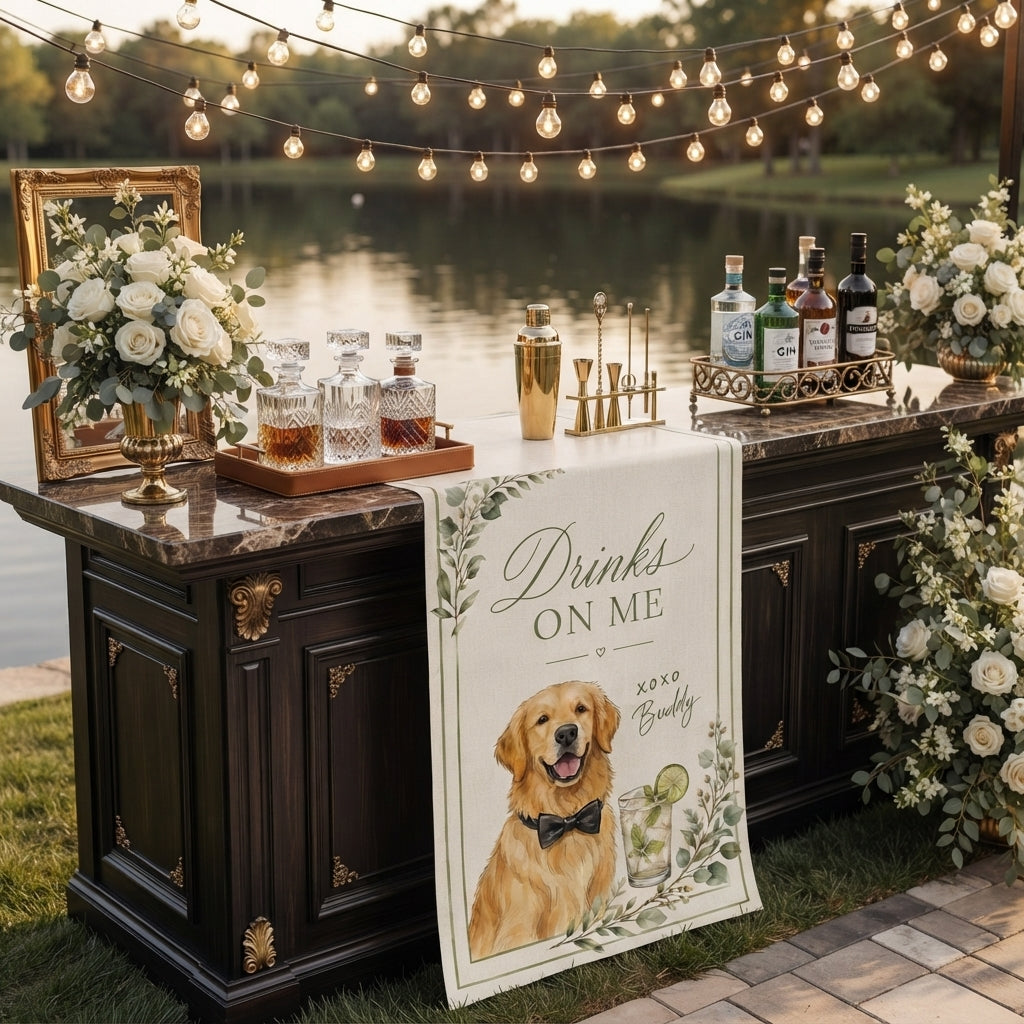 Custom Pet Signature Cocktail, Personalized Dog Custom Drink Sign, Pet Bar Menu Sign For Decoration
