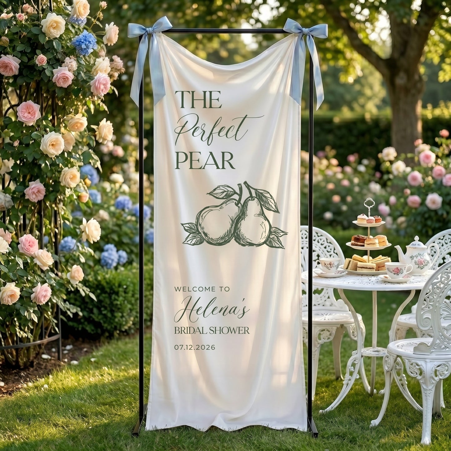 Personalized Bridal Shower Welcome Sign, She Found Her Perfect Pear Bridal Shower Banner