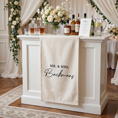 Fabric Bar Menu Sign, Signature Drink Wedding Sign, Personalized Cocktail Bar Sign