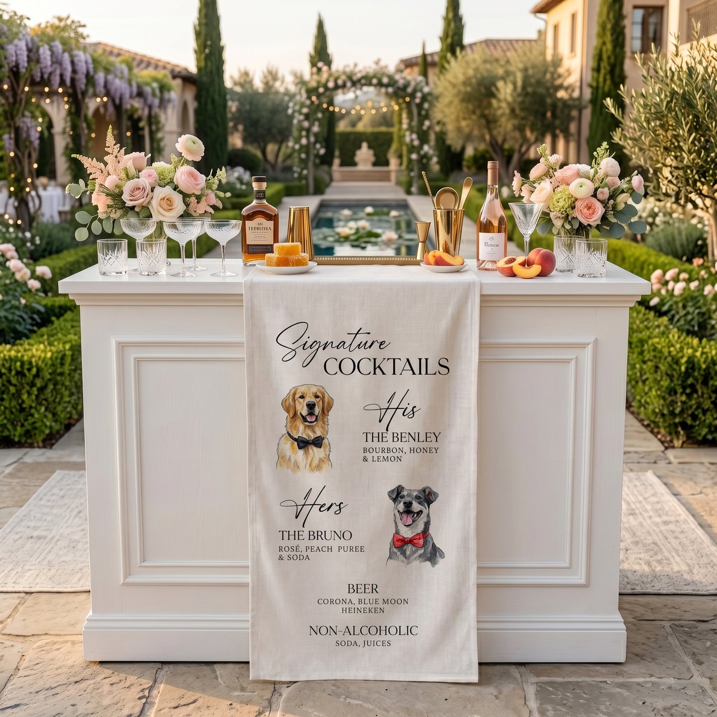 Custom Pet Signature Cocktail, Dog Custom Drink Sign, Pet Bar Menu Sign