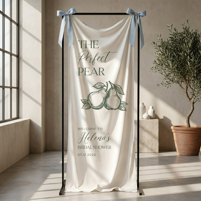 Personalized Bridal Shower Welcome Sign, She Found Her Perfect Pear Bridal Shower Banner