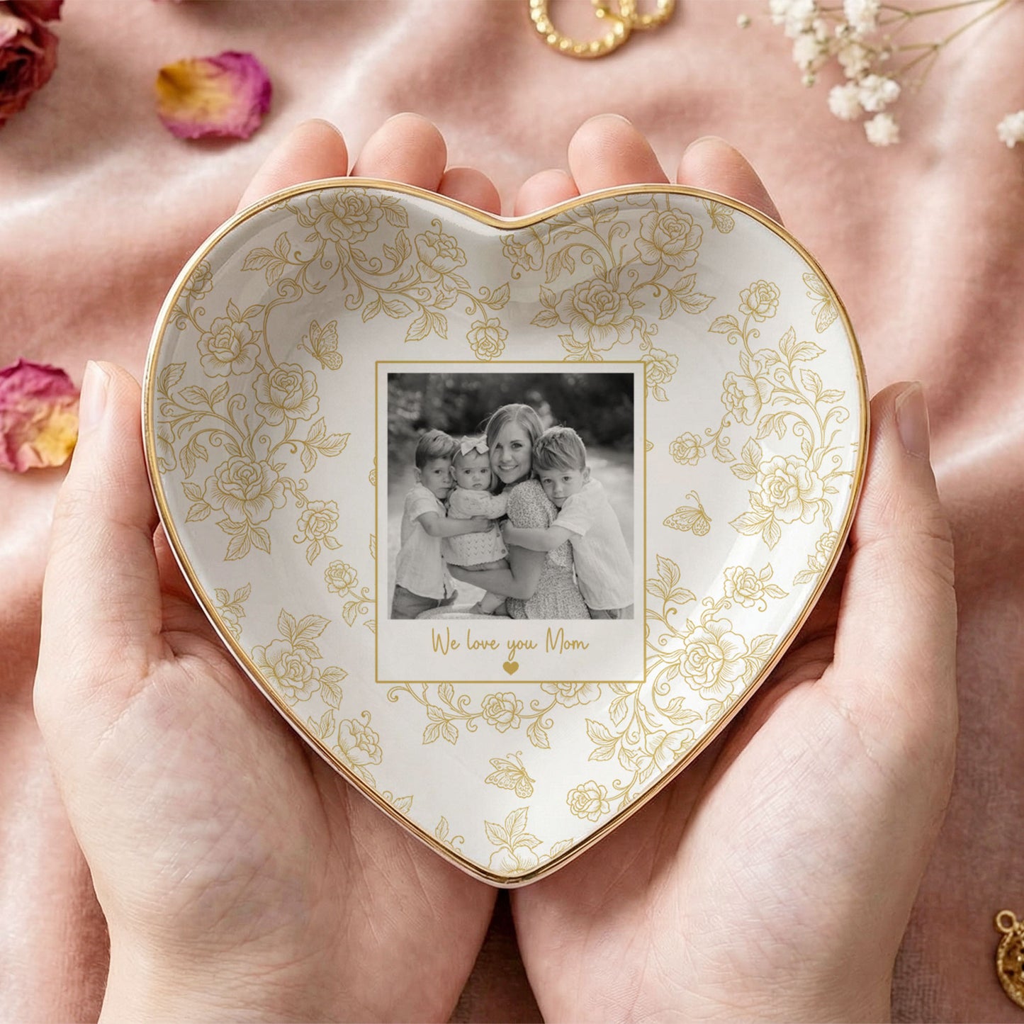 Personalised Photo Trinket Dish, Custom Jewelry Ring Dish, Ceramic Trinket Tray for Birthday, Anniversary (Copy)