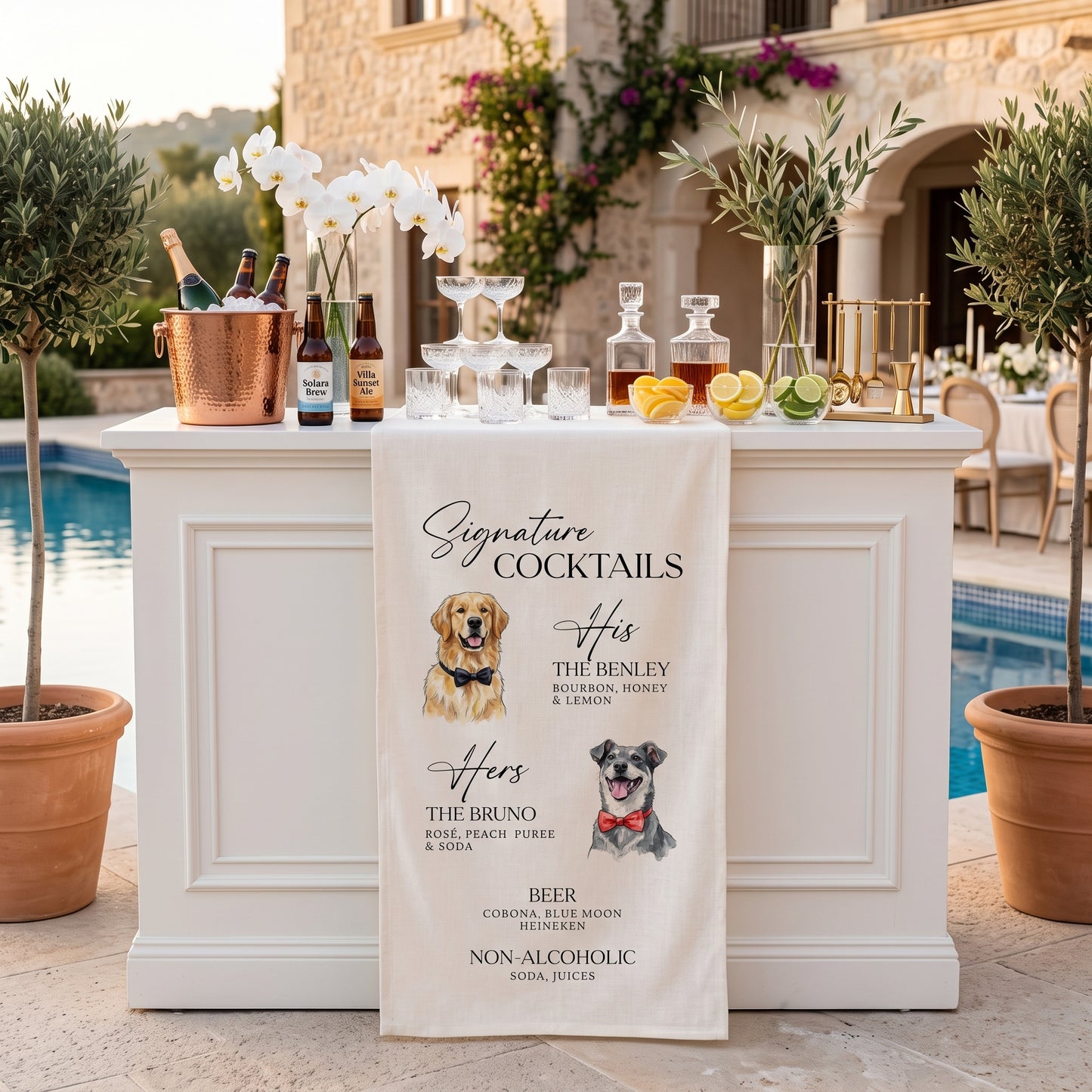 Custom Pet Signature Cocktail, Dog Custom Drink Sign, Pet Bar Menu Sign