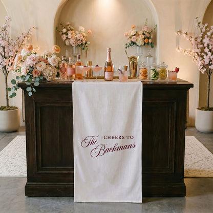Fabric Bar Menu Sign, Signature Drink Wedding Sign, Personalized Cocktail Bar Sign