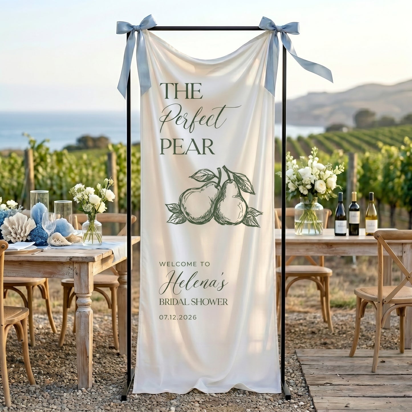 Personalized Bridal Shower Welcome Sign, She Found Her Perfect Pear Bridal Shower Banner