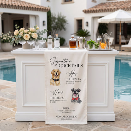 Custom Pet Signature Cocktail, Dog Custom Drink Sign, Pet Bar Menu Sign