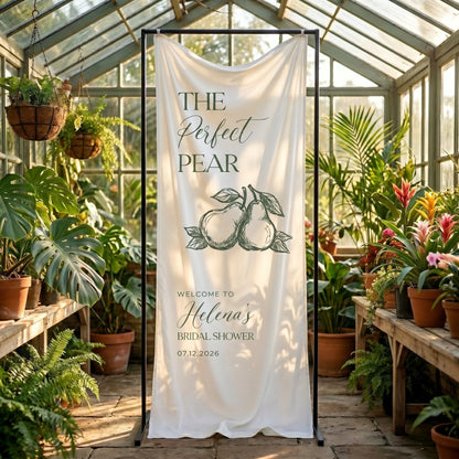 Personalized Bridal Shower Welcome Sign, She Found Her Perfect Pear Bridal Shower Banner