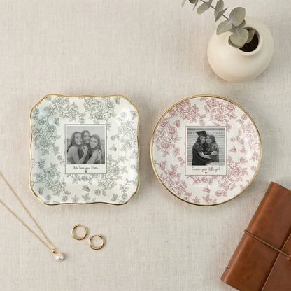 Personalised Photo Trinket Dish, Custom Jewelry Ring Dish, Ceramic Trinket Tray for Birthday, Anniversary (Copy)