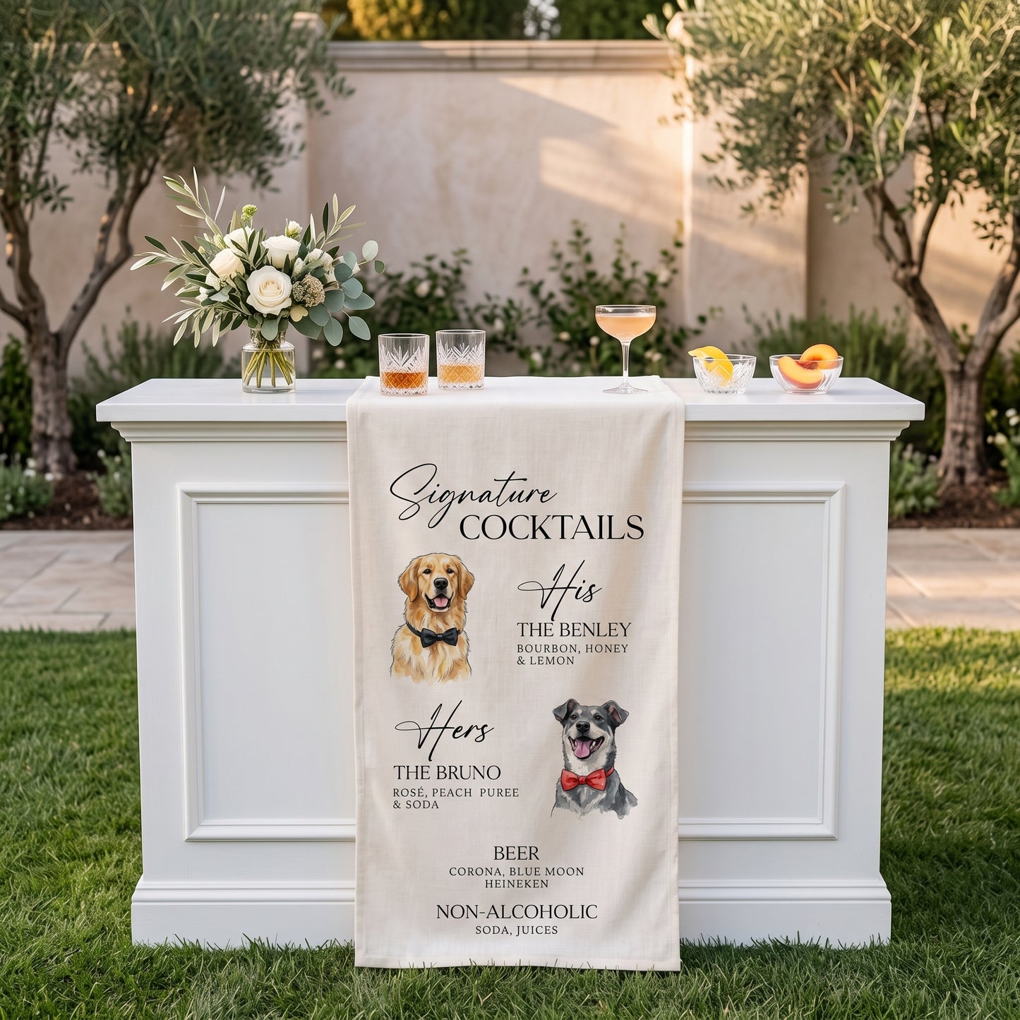 Custom Pet Signature Cocktail, Dog Custom Drink Sign, Pet Bar Menu Sign