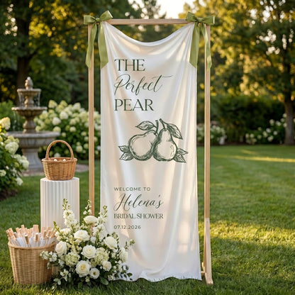 Personalized Bridal Shower Welcome Sign, She Found Her Perfect Pear Bridal Shower Banner