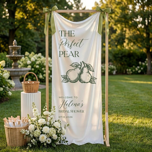 Personalized Bridal Shower Welcome Sign, She Found Her Perfect Pear Bridal Shower Banner