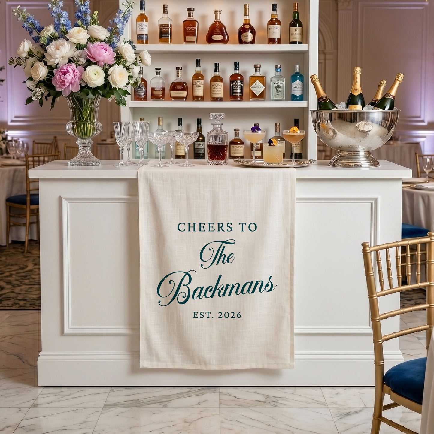Fabric Bar Menu Sign, Signature Drink Wedding Sign, Personalized Cocktail Bar Sign