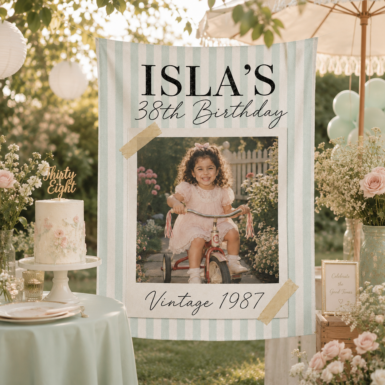 Birthday Photo Banner, Personalized Birthday Decorations, Fun Disco Ball Event Banners