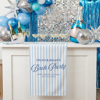 Personalized Linen Bachelorette Striped Bar Or Event Sign, Custom Name Bar Wedding Sign