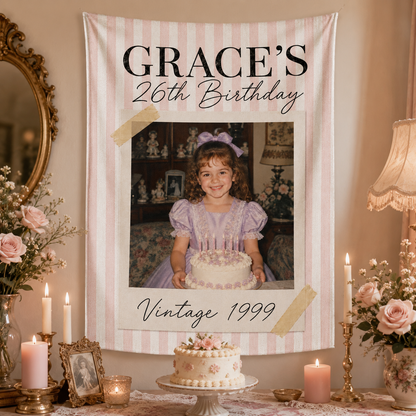 Birthday Photo Banner, Personalized Birthday Decorations, Fun Disco Ball Event Banners
