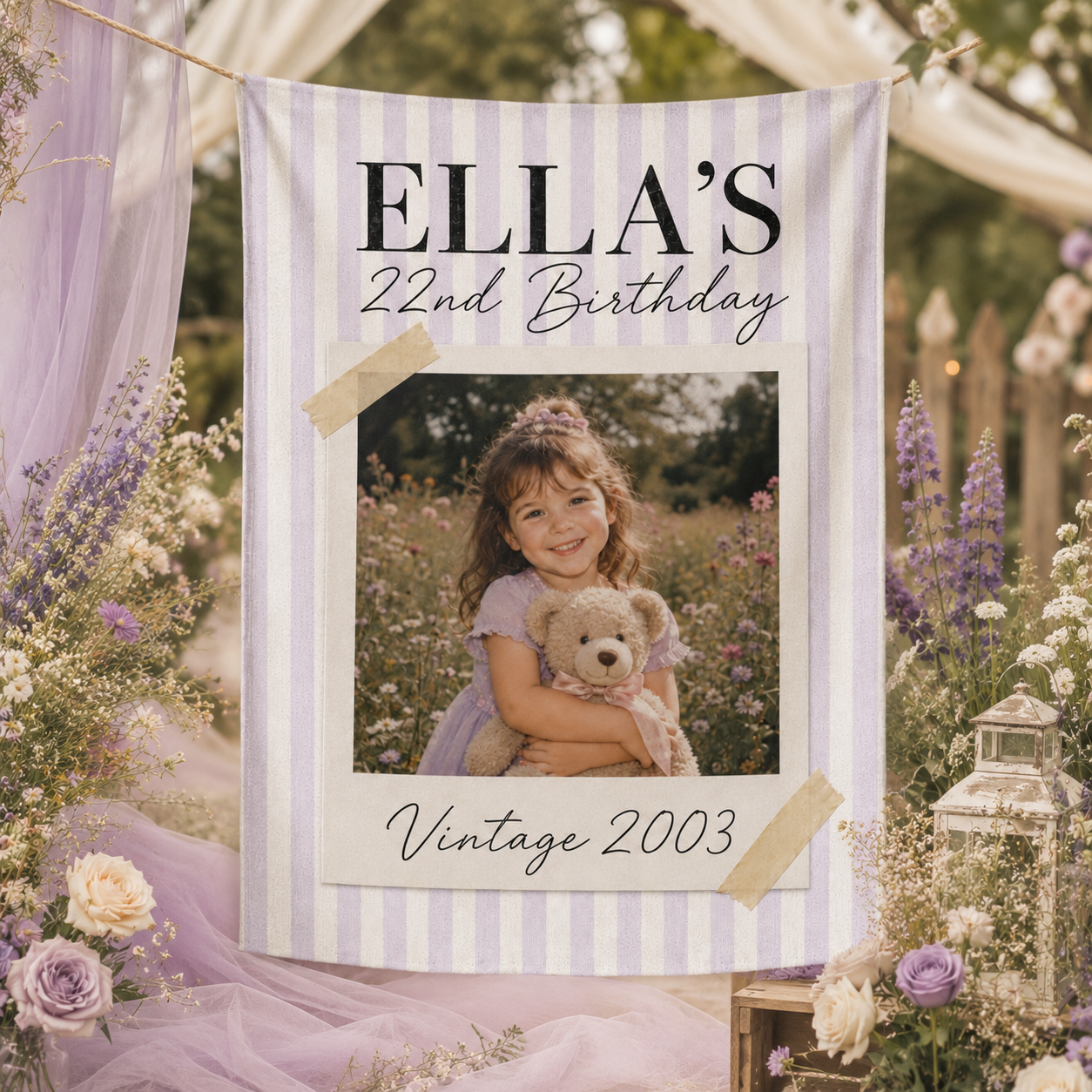 Birthday Photo Banner, Personalized Birthday Decorations, Fun Disco Ball Event Banners