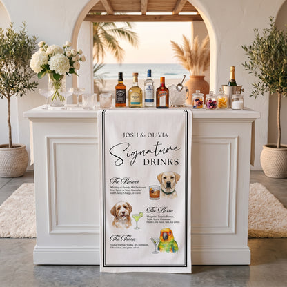 Custom Pet Signature Cocktail, Dog Custom Drink Sign, Pet Bar Menu Sign Decoration