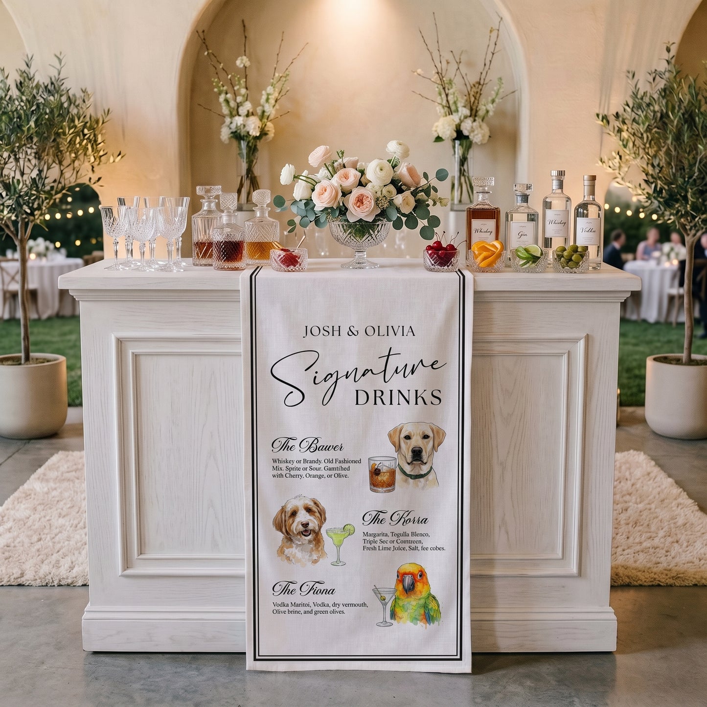 Custom Pet Signature Cocktail, Dog Custom Drink Sign, Pet Bar Menu Sign Decoration